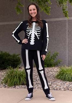 Women's 2 Piece Skeleton Jogger Sleep Set
